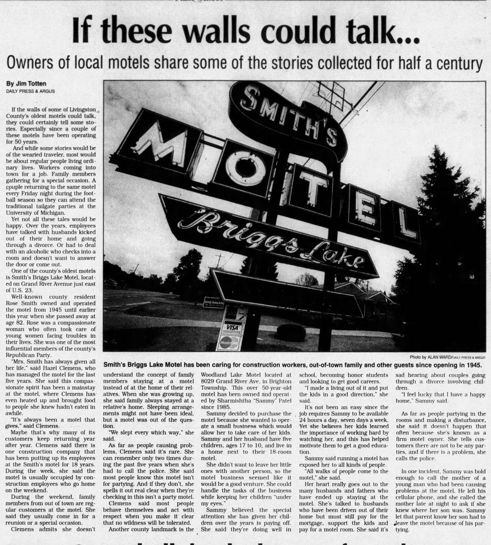 Burks Woodland Lake Motel - October 2000 Article